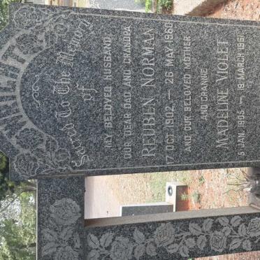 WRIGHT Reuben Norman 1902-1960 &amp; Madeline Violet 1905-1961