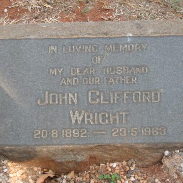 WRIGHT John Clifford 1892-1963