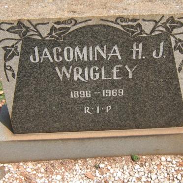 WRIGLEY Jacomina H.J. 1896-1969