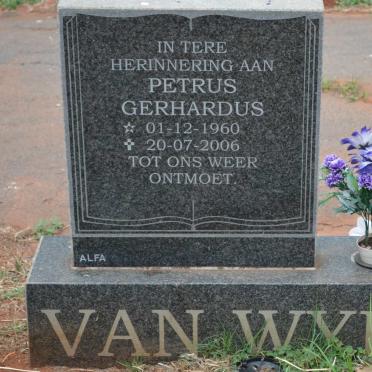 WYK Petrus Gerhardus, van 1960-2006