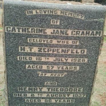 ZEPPENFELD Henry Theodore -1937 &amp; Catherine Jane Graham -1928