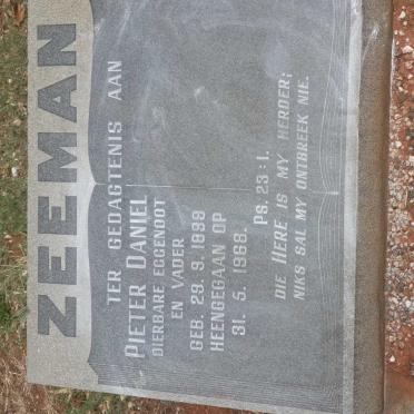 ZEEMAN Pieter Daniel 1899-1968