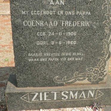 ZIETSMAN Coenraad Frederik 1906-1960