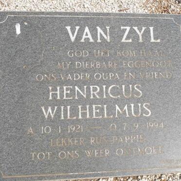 ZYL Henricus Wilhelmus, van 1921-1994