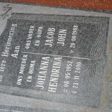 ? Jacob John 1948- &amp; Johanna Hendrina 1952-2010