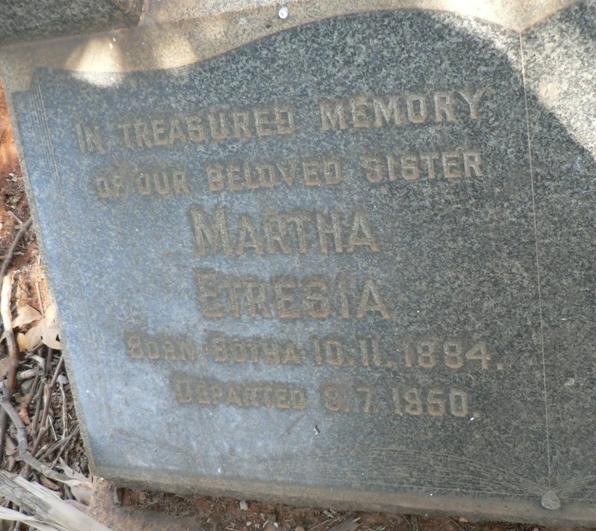 ? Martha Etresia nee BOTHA 1884-1950