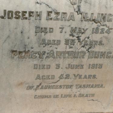 ILLINGWORTH Joseph Ezra -1924 :: DUNCAN Percy Arthur -1915