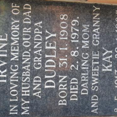 IRVINE Dudley 1908-1979 &amp; Kay 1917-1985