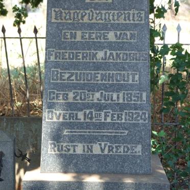 BEZUIDENHOUT Frederik Jakobus 1851-1924