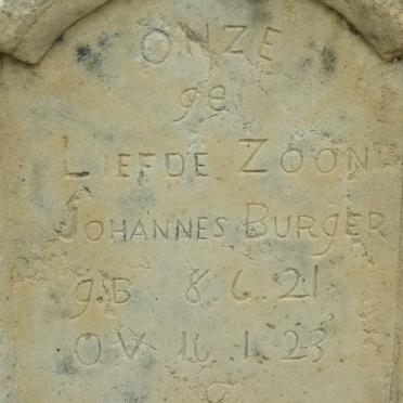 BURGER Johannes 1921-1923