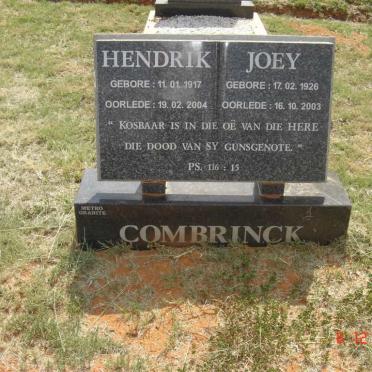 COMBRINCK Hendrik 1917-2004 &amp; Joey 1926-2003