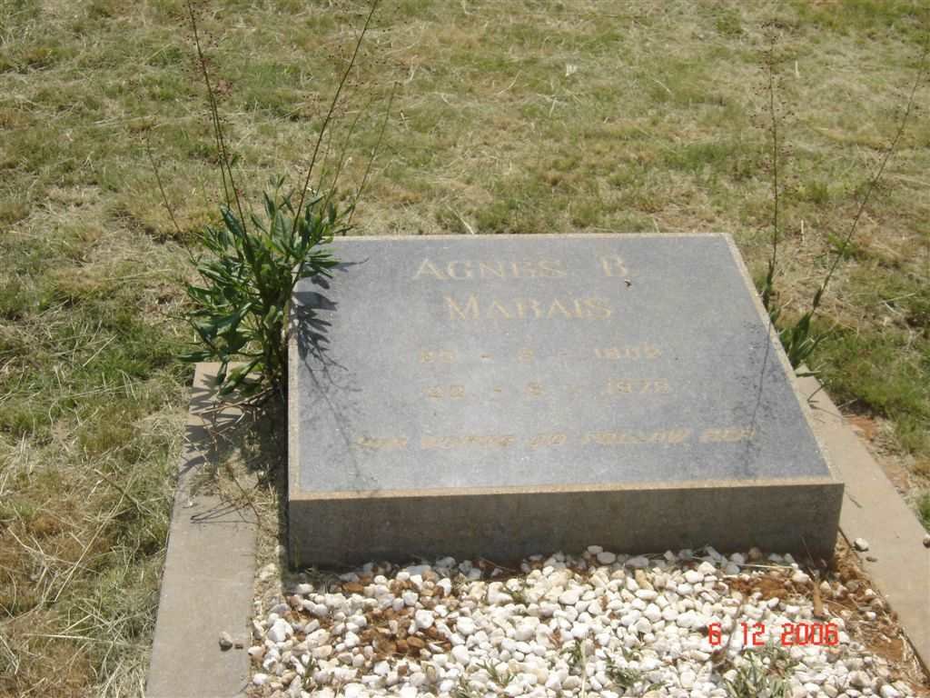 MARAIS Agnes B. 1902-1978