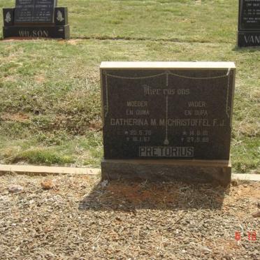 PRETORIUS Christoffel F.J. 1881-1969 &amp; Catherina M.M. 1878-1967