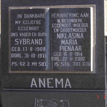 ANEMA Sybrand 1908-1971 &amp; Niklasina Maria 1914-2002