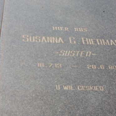 BIERMAN Susanna G. 1913-1980