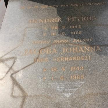 CLOETE Hendrik Petrus 1942-1969 &amp; Jacoba Johanna FERNANDEZ 1943-1965