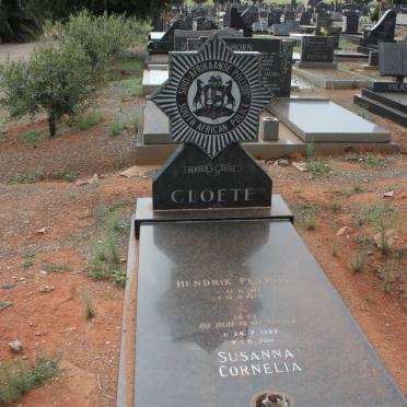 CLOETE Hendrik Petrus 1913-1977 &amp; Susanna Cornelia 1922-2011