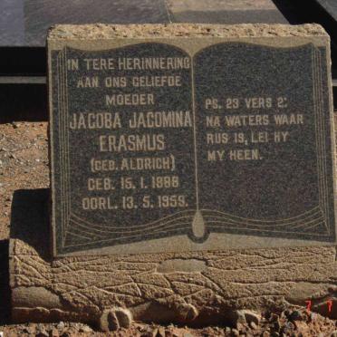 ERASMUS Jacoba Jacomina nee ALDRICH 1888-1959