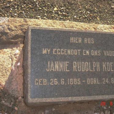 KOEN Jannie Rudolph 1885-1960
