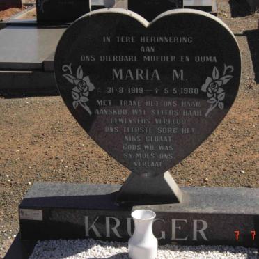 KRUGER Maria M. 1919-1980