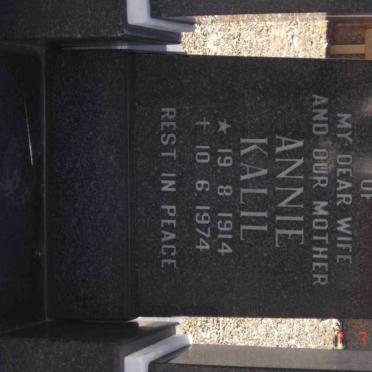 KALIL Annie 1914-1974