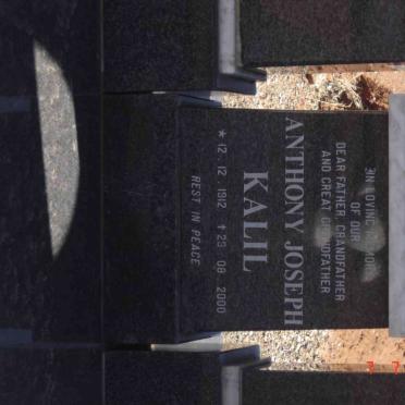KALIL Anthony Joseph 1912-2000