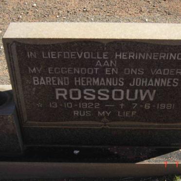 ROSSOUW Barend Hermanus Johannes 1922-1981