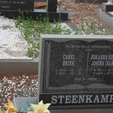 STEENKAMP Johanna Helena Josina 1917-2001 :: STEENKAMP Carel Brink 1968-1992
