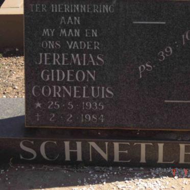 SCHNETLER Jeremias Gideon Corneluis 1935-1984