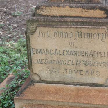 APPELBE Edward Alexander -1908