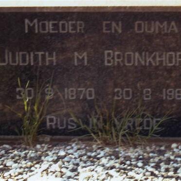 BRONKHORST Judith M. 1870-1963