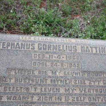 HATTINGH Stephanus Cornelius 1868-1942 