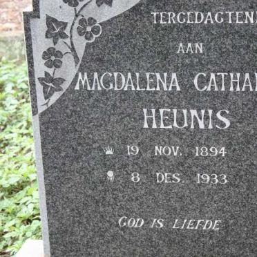 HEUNIS Magdalena Catharine 1894-1933