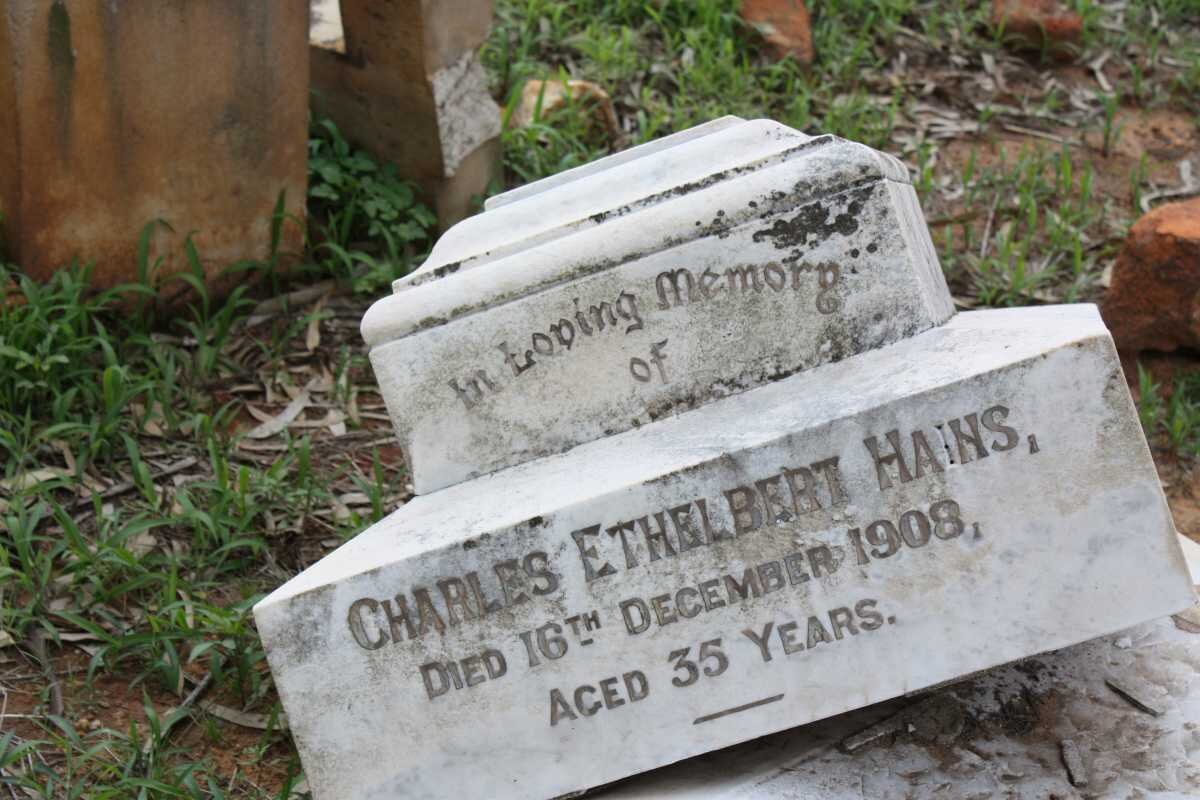 HAINS Charles Ethelbert -1908