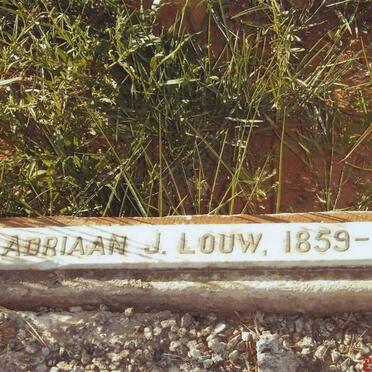 LOUW Adriaan J. 1859-1935 :: LOUW Adriaan J. 1917-1917 :: LOUW Charlotte Louise 1896-1970 :: LOUW Maria J. nee ROWAN 1860-1920
