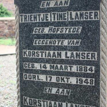 LANSER Adriana nee TIMMERMAN 1854-1937 :: LANSER Andries 1851-1930 :: LANSER Anna Cornelia geb TALJAARD 1897-1936