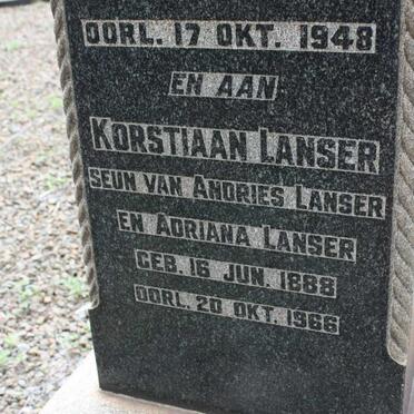 LANSER Adriana nee TIMMERMAN 1854-1937 :: LANSER Andries 1851-1930 :: LANSER Anna Cornelia geb TALJAARD 1897-1936
