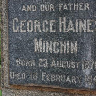 MINCHIN George Haines 1878-1944 &amp; Susanna Aletta BEUKES 1879-1952