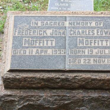 MOFFITT C.P. 1908-1993 :: MOFFITT Charles 1849-1912 &amp; Jane GRAHAME -1933