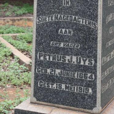 UYS Petrus J. 1864-1919 &amp; Aletta 1872-1917