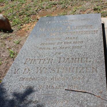 WESTHUIZEN Pieter Daniel, v.d. 1844-1914 &amp; Maria Aletta MARE 1850-1902