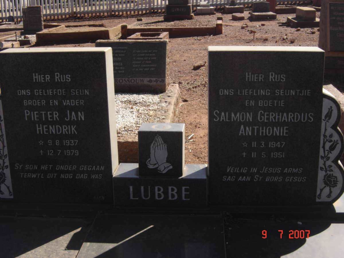 LUBBE Salmon Gerhardus Anthonie 1947-1951 :: LUBBE Pieter Jan Hendrik 1937-1979