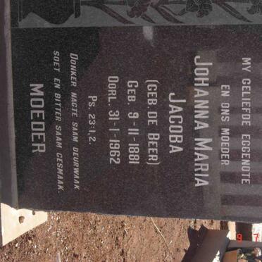 WILKEN Johanna Maria Jacoba nee DE BEER 1881-1962