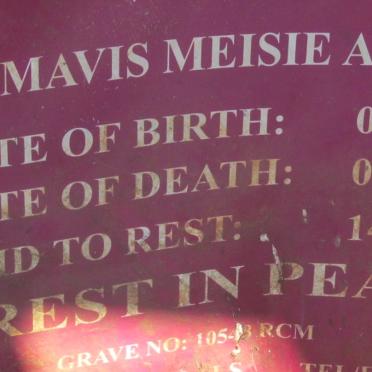 ? Mavis Meisie Anne 1944-2015
