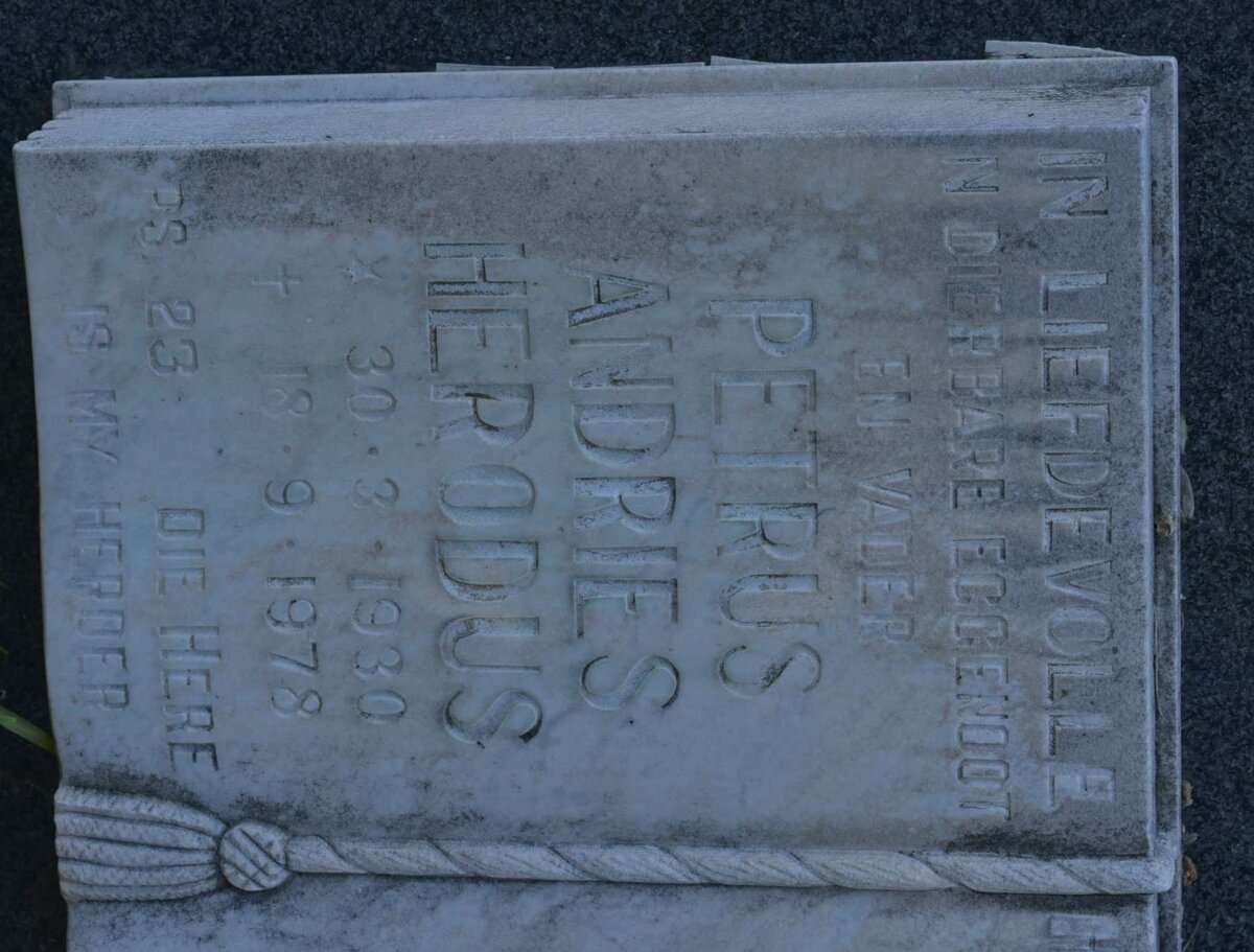 ? Petrus Andries Herodus 1930-1978