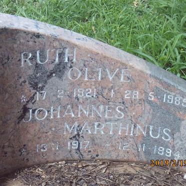 ? Johannes Marthinus 1917-1994 :: ? Ruth Olive 1921-1985
