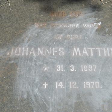 ? Johannes Mattheus 1897-1970