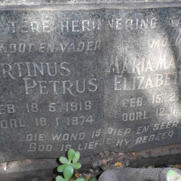 ? Martinus Petrus 1916-1974 &amp; Maria Magdalena Elizabeth 1926-1978