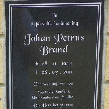 BRAND Johan Petrus 1944-2011