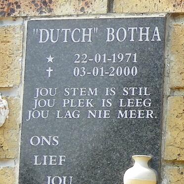 BOTHA Dutch 1971-2000